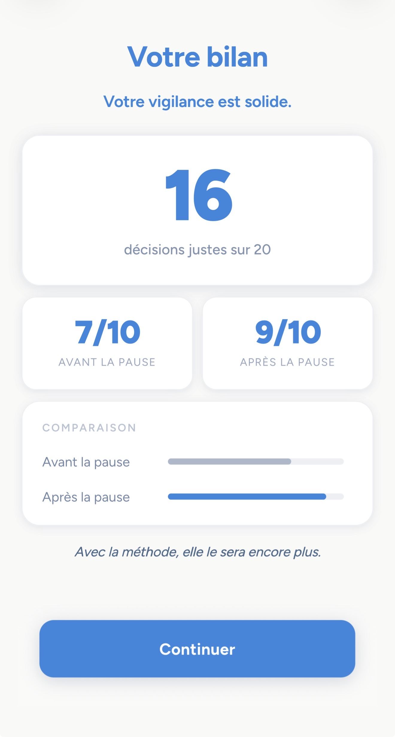 Étape 4, la mesure, pas le verdict